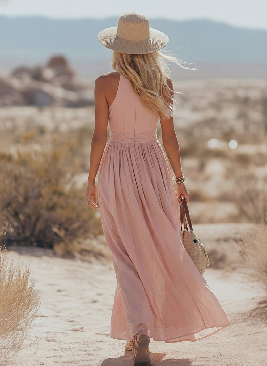 Sleeveless Bohemian Resort Dress | Women's Summer Dresses - 6