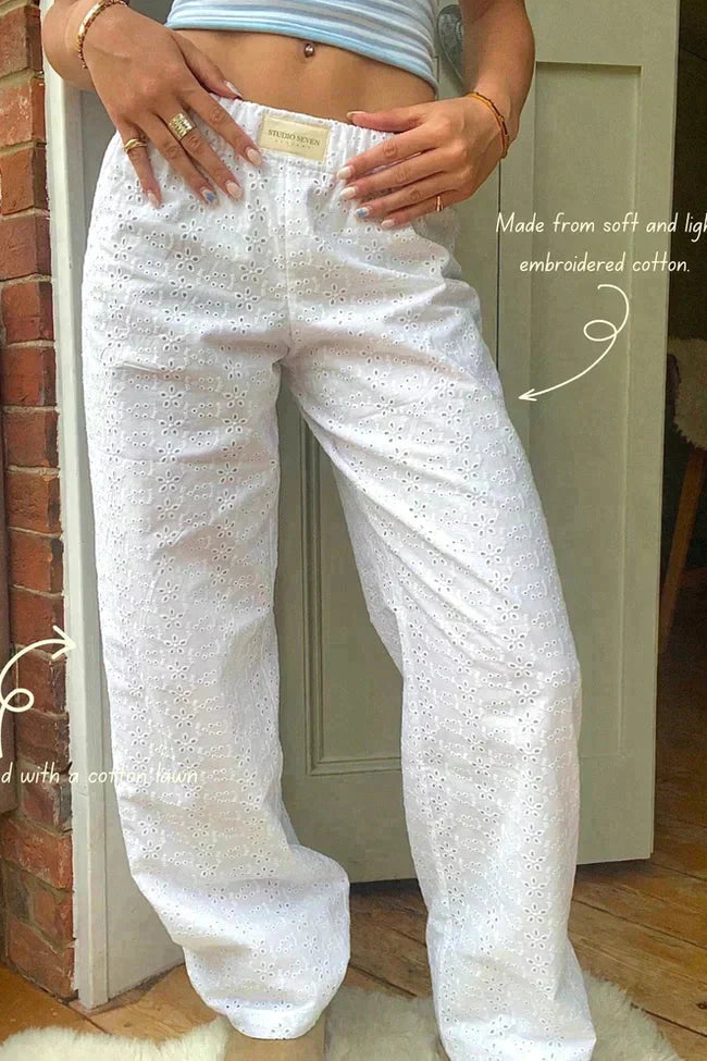 Elke Striped Summer Pants | Women's Casual Pants - 10