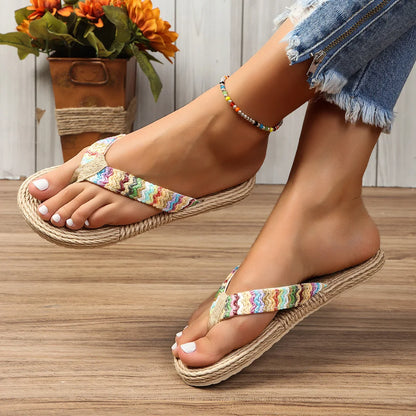 Ethno-Style Women's Flip Flops | Summer Sandals - 2