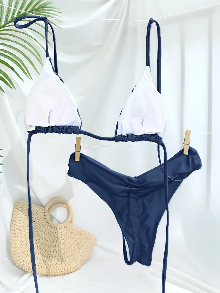 Pleated Bikini Set | Women's Bikini Sets for Beach & Pool - 6