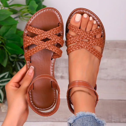 Flat Roman Style Sandals for Women | Summer Casual Shoes - 7
