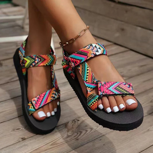 Hemp Rope Women's Sandals | Casual Flat Summer Shoes - 1
