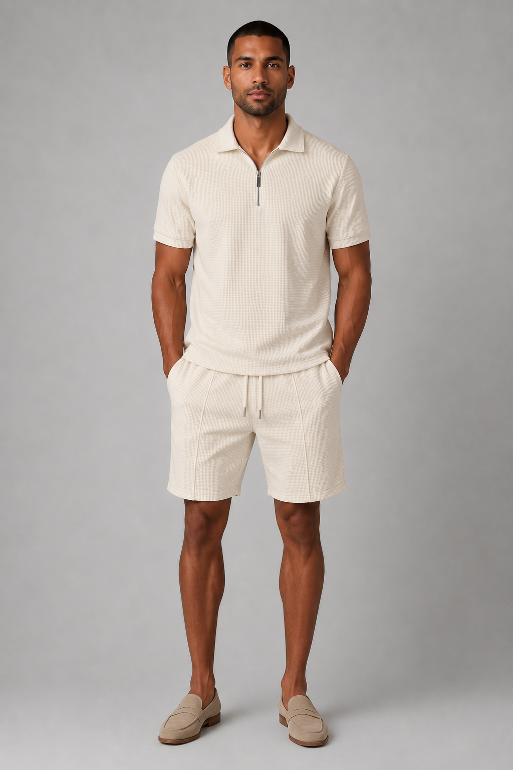 Men's Casual Summer Outfit Set | Polo Shirt and Shorts - 2