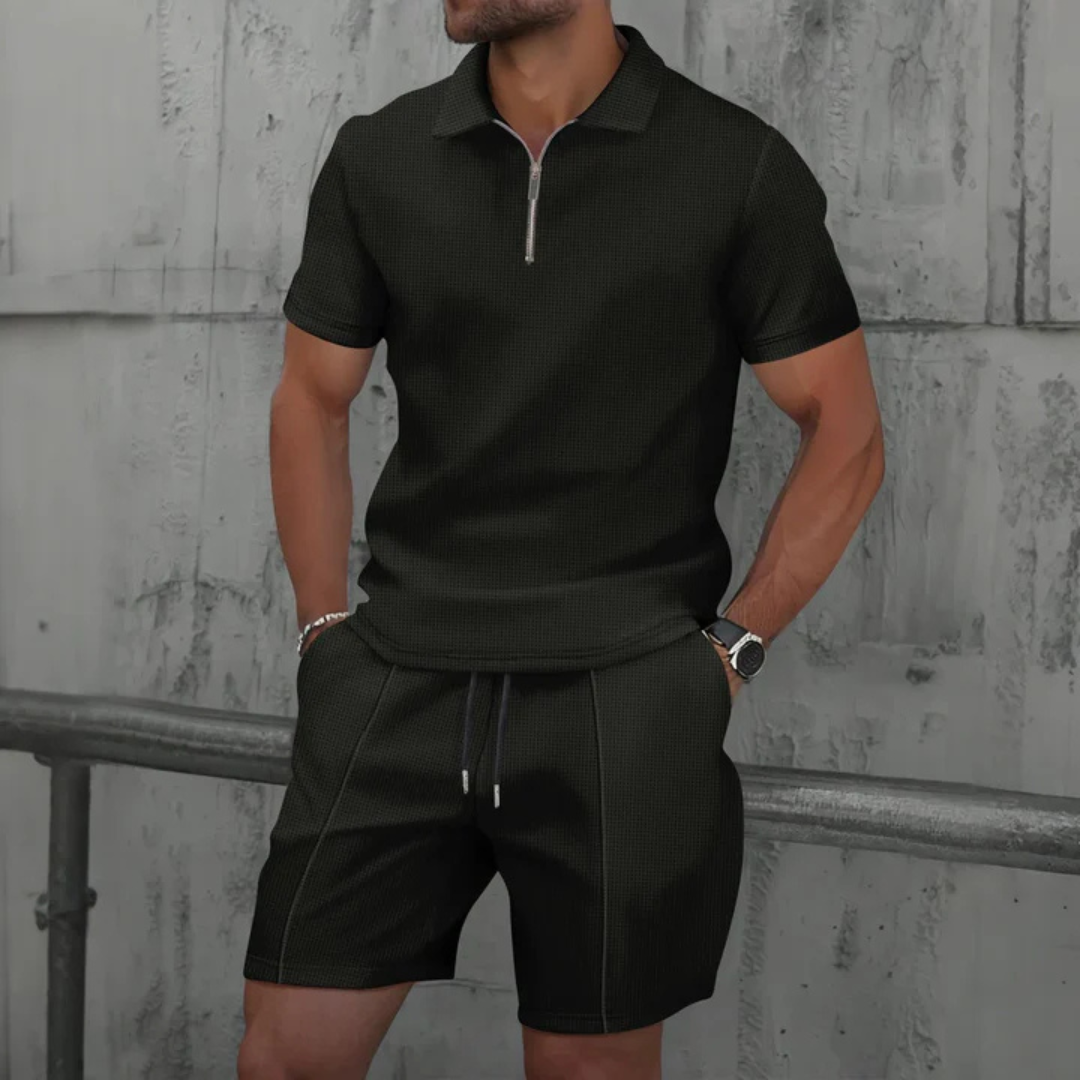 Men's Casual Summer Outfit Set | Polo Shirt and Shorts - 5