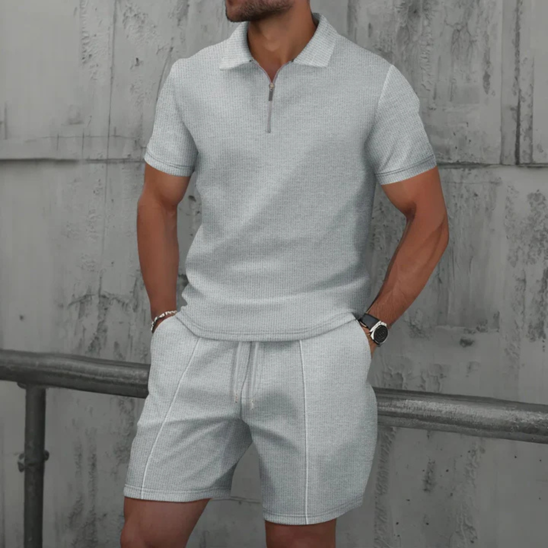 Men's Casual Summer Outfit Set | Polo Shirt and Shorts - 8