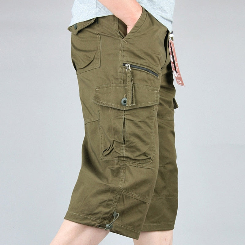 Men's Cargo 3/4 Pants | Casual Utility Shorts - 2
