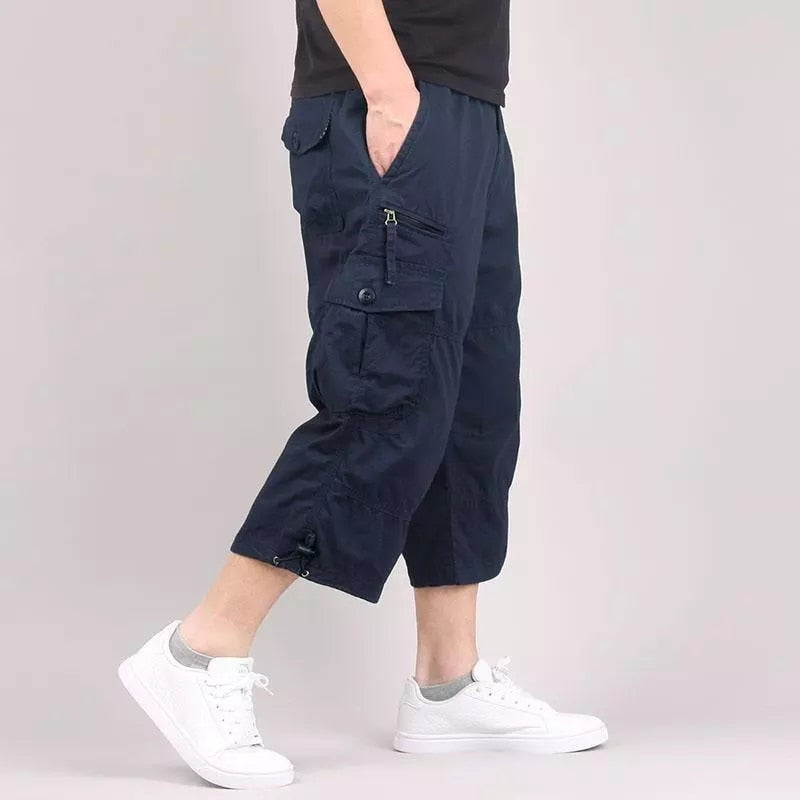 Men's Cargo 3/4 Pants | Casual Utility Shorts - 3