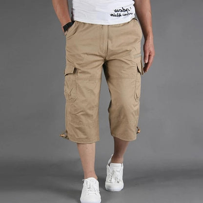Men's Cargo 3/4 Pants | Casual Utility Shorts - 4