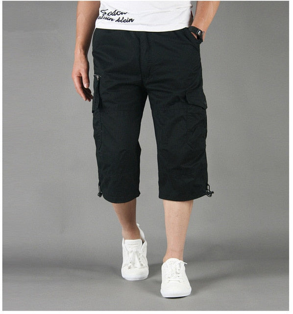 Men's Cargo 3/4 Pants | Casual Utility Shorts - 8