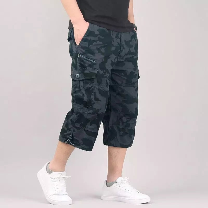 Men's Cargo 3/4 Pants | Casual Utility Shorts - 9