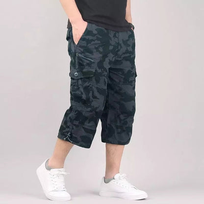 Men's Cargo 3/4 Pants | Casual Utility Shorts - 9