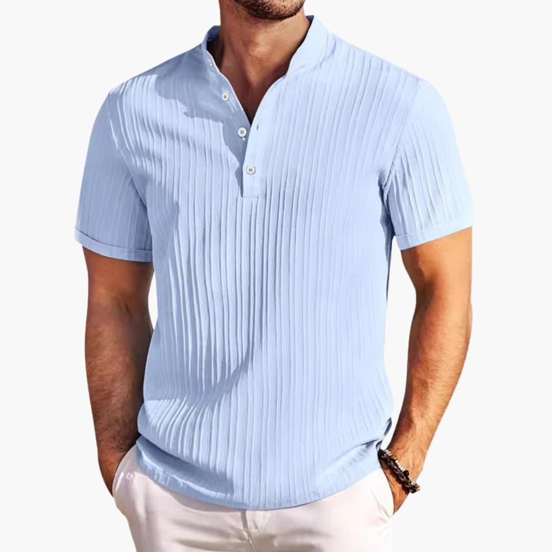 Men's Henley T-Shirt | Casual Short Sleeve Mens Shirt - 2