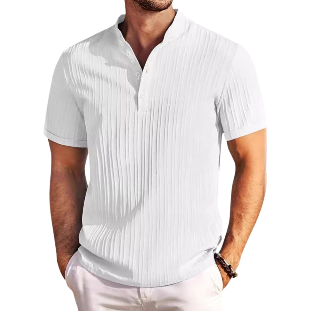 Men's Henley T-Shirt | Casual Short Sleeve Mens Shirt - 4