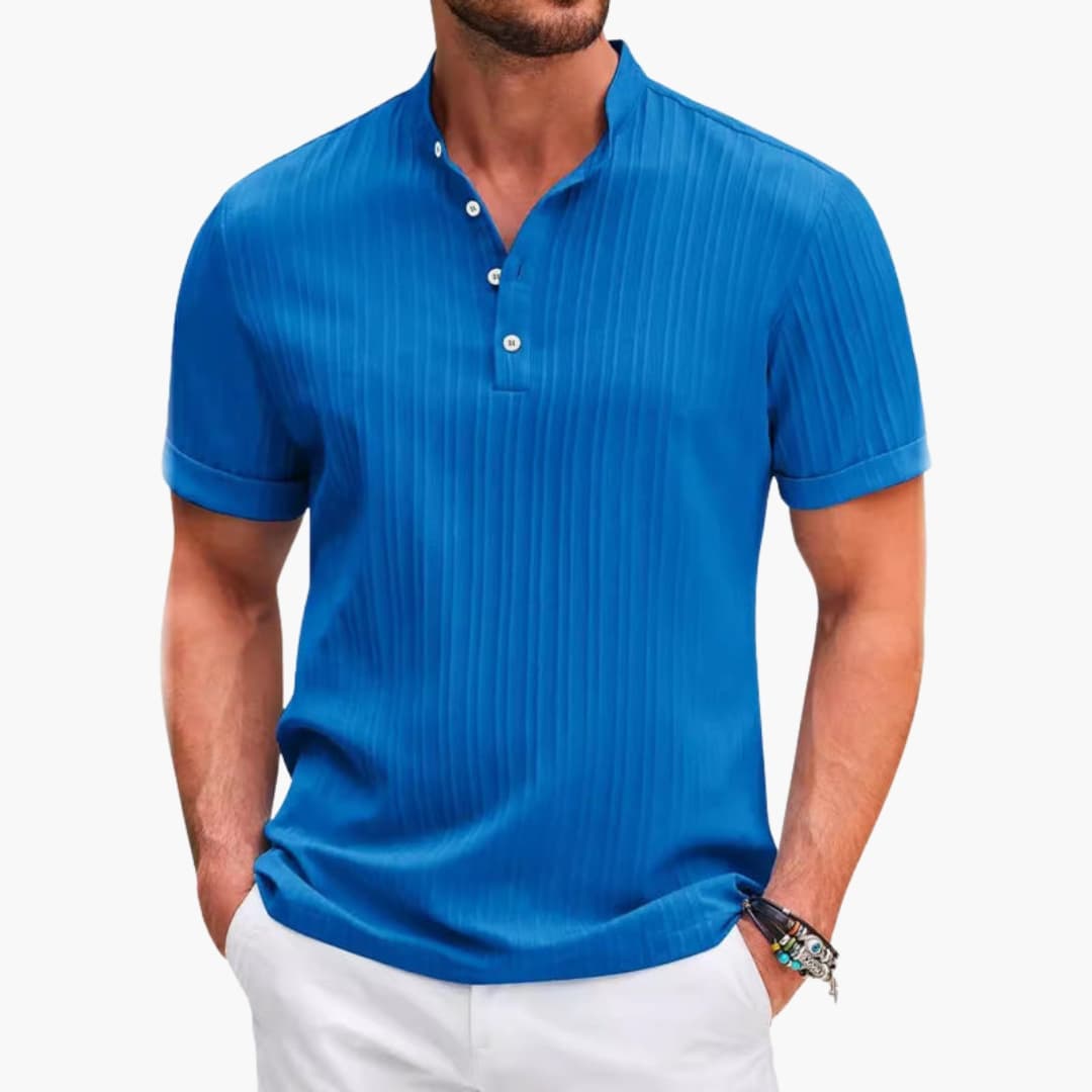 Men's Henley T-Shirt | Casual Short Sleeve Mens Shirt - 5