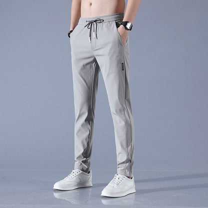 Men's Quick-Dry Drawstring Pants | Casual Slim Fit Trousers - 3