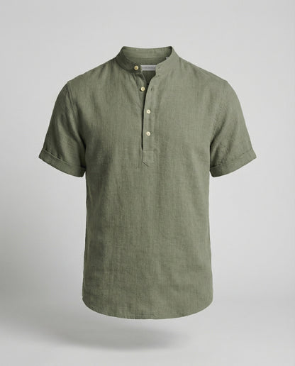 Men's V-Neck Polo Shirt | Short Sleeve Casual Top - 2