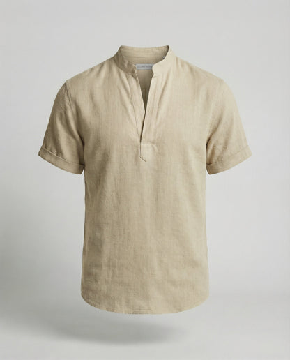 Men's V-Neck Polo Shirt | Short Sleeve Casual Top - 8