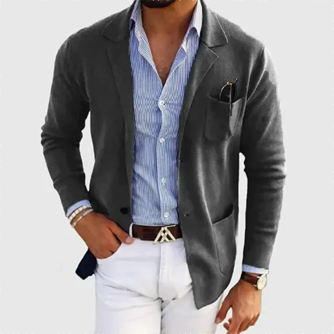 Men's Casual Blazer Jacket | Relaxed Fit Classic Sport Coat - 3
