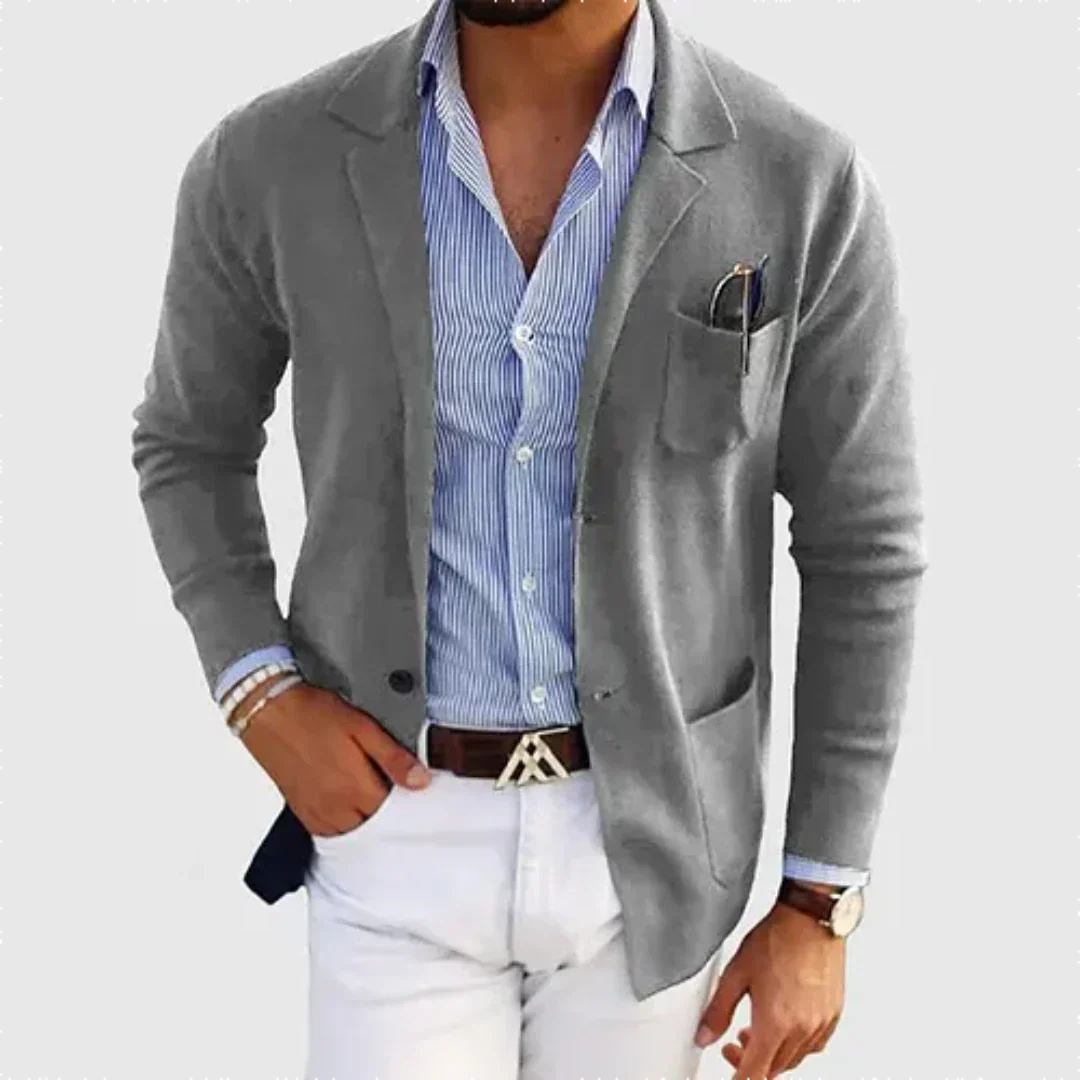 Men's Casual Blazer Jacket | Relaxed Fit Classic Sport Coat - 4