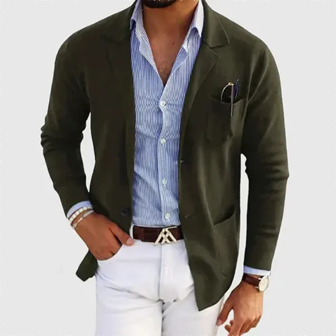 Men's Casual Blazer Jacket | Relaxed Fit Classic Sport Coat - 6