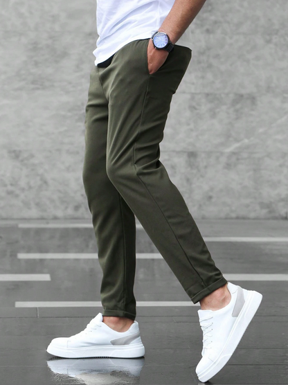 Men's Slim Fit Stretch Chino Pants | Comfortable Business Casual Trousers - 4