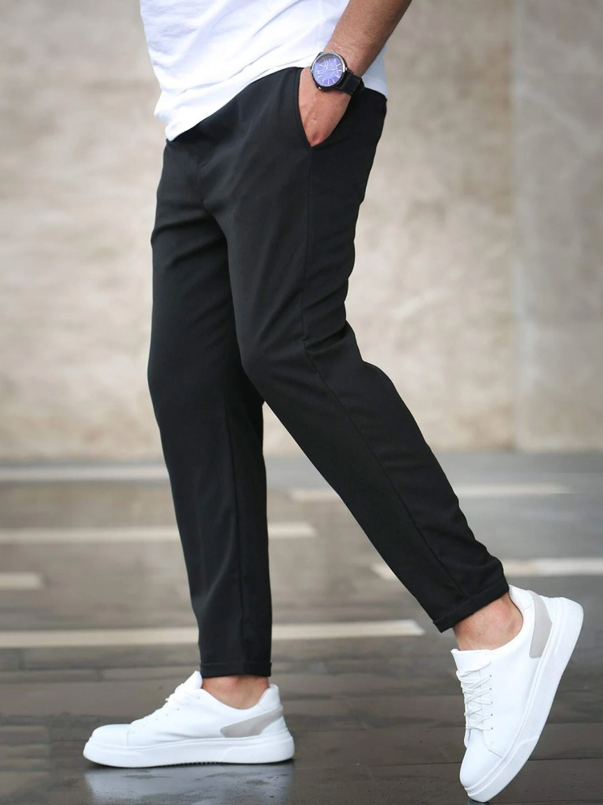 Men's Slim Fit Stretch Chino Pants | Comfortable Business Casual Trousers - 8