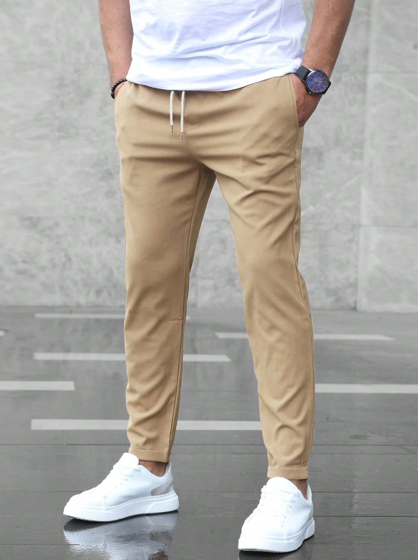 Men's Slim Fit Stretch Chino Pants | Comfortable Business Casual Trousers - 9