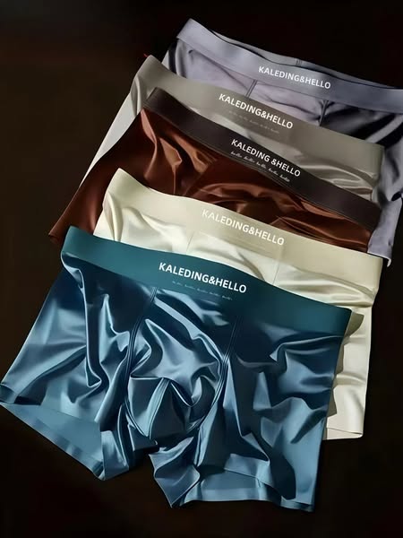 Men's Ice Silk Boxer Shorts Set | 3-Pack Underwear - 1