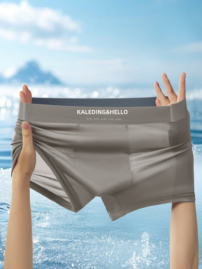 Men's Ice Silk Boxer Shorts Set | 3-Pack Underwear - 7