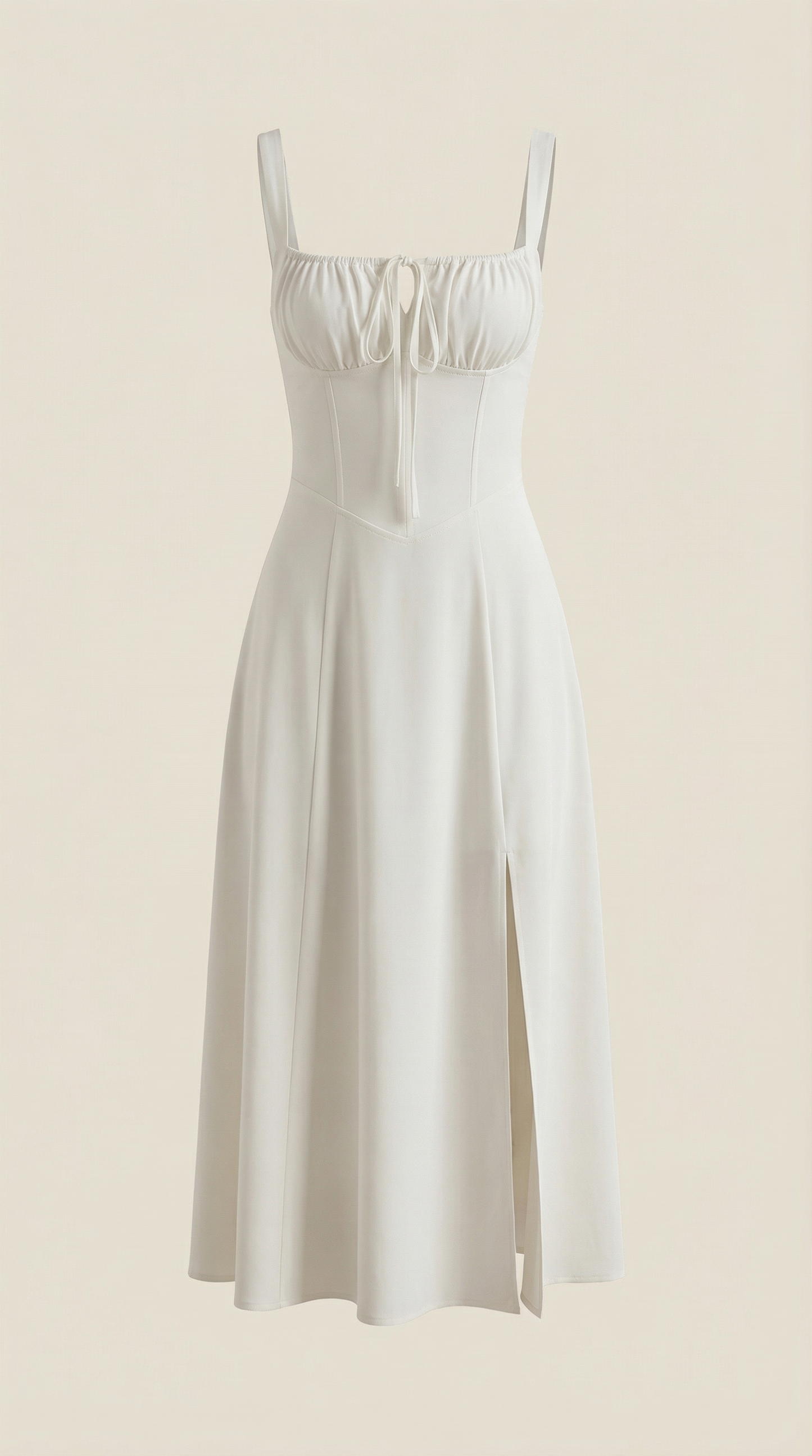 Jade Midi Dress | Feminine A-Line with Corset Detail - 5