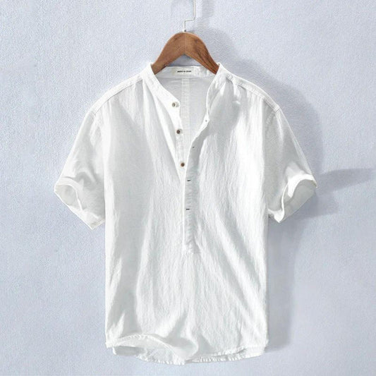 Jules Amalfi | Men's Elegant Short Sleeve Henley Shirt - 1