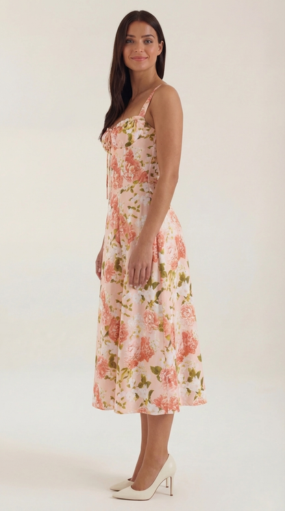 Julia Midi Dress | Floral Wedding Guest Summer Dress for Women - 2