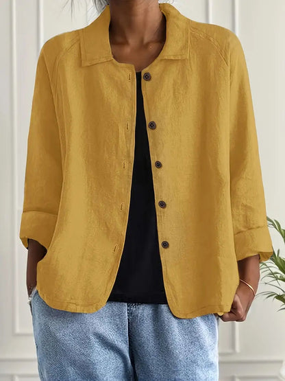 Long Women's Cardigan | Elegant Shirt-Style Knit Jacket - 13