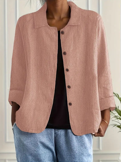 Long Women's Cardigan | Elegant Shirt-Style Knit Jacket - 4