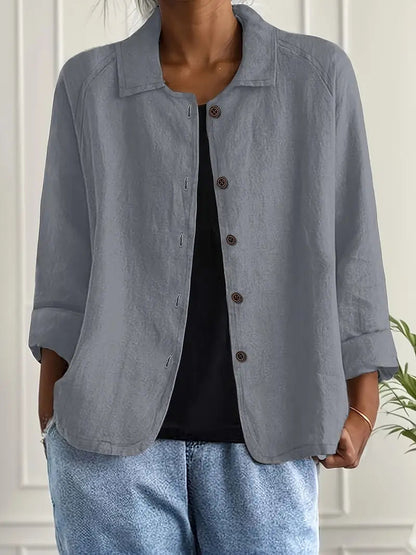 Long Women's Cardigan | Elegant Shirt-Style Knit Jacket - 9