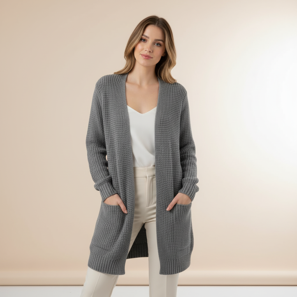 Long Knit Cardigan for Women | Cozy Winter Sweater - 2