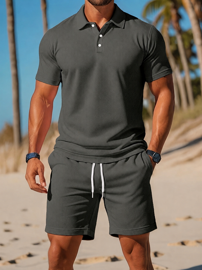 Men's Casual Summer Set | Polo Shirt and Shorts - 6