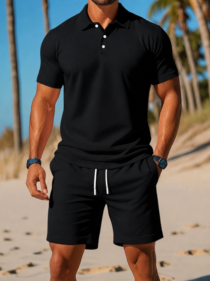 Men's Casual Summer Set | Polo Shirt and Shorts - 7