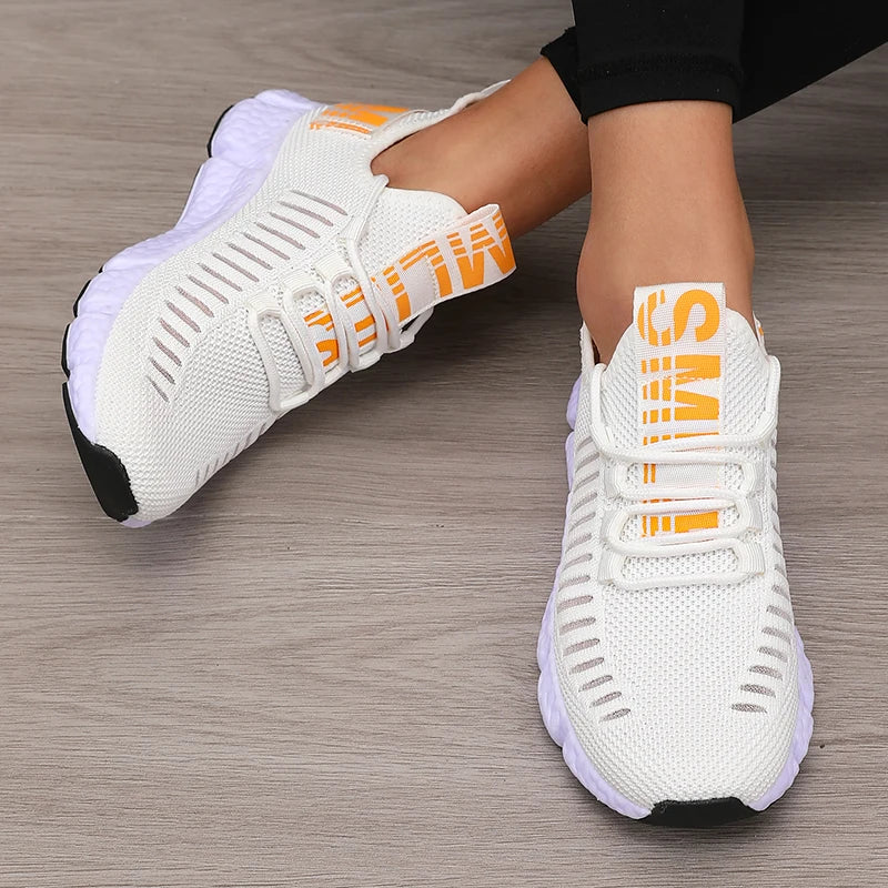 Lightweight Breathable White Sneakers Women | Best Walking Shoes - 8