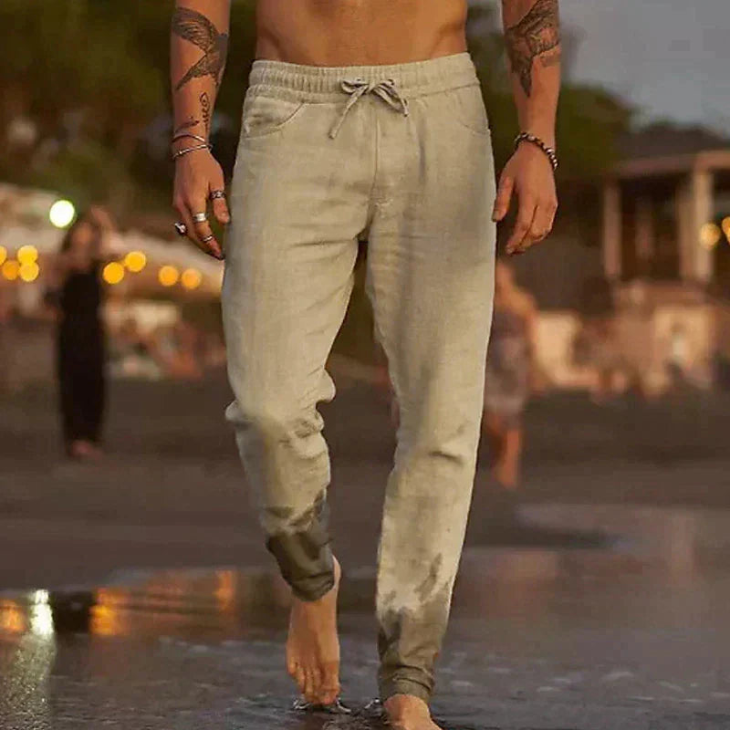 Lightweight Men's Linen Pants | Summer Casual Trousers - 1