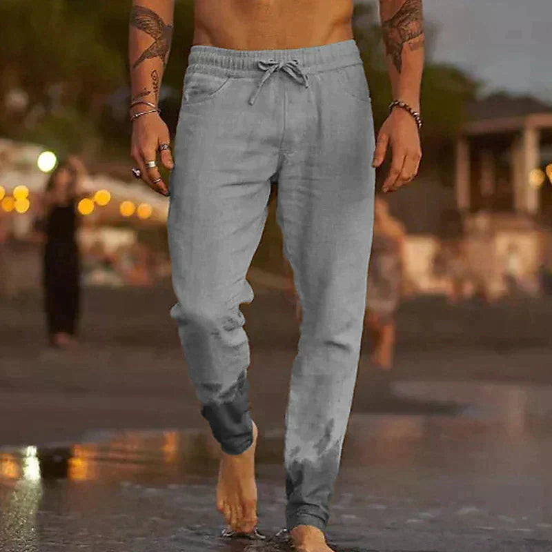 Lightweight Men's Linen Pants | Summer Casual Trousers - 2