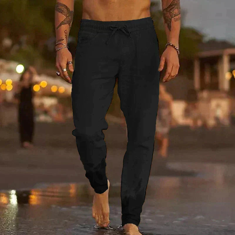 Lightweight Men's Linen Pants | Summer Casual Trousers - 3