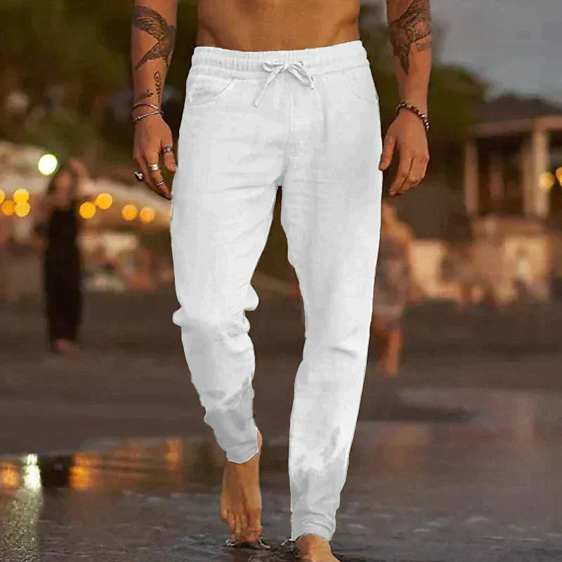 Lightweight Men's Linen Pants | Summer Casual Trousers - 4