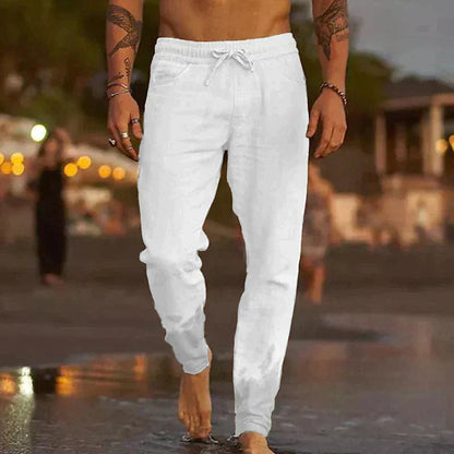 Lightweight Men's Linen Pants | Summer Casual Trousers - 4