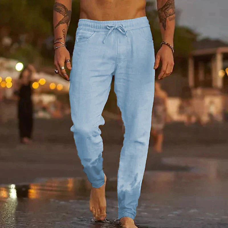 Lightweight Men's Linen Pants | Summer Casual Trousers - 6