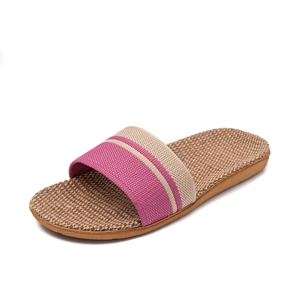 Lightweight Linen Slippers | Women's Non-Slip Indoor Footwear - 11