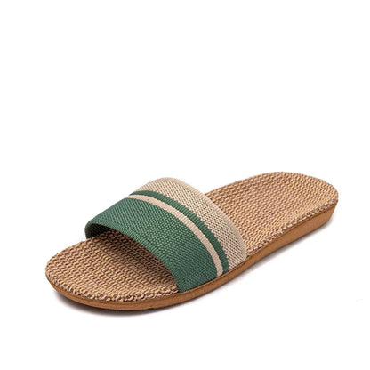 Lightweight Linen Slippers | Women's Non-Slip Indoor Footwear - 7