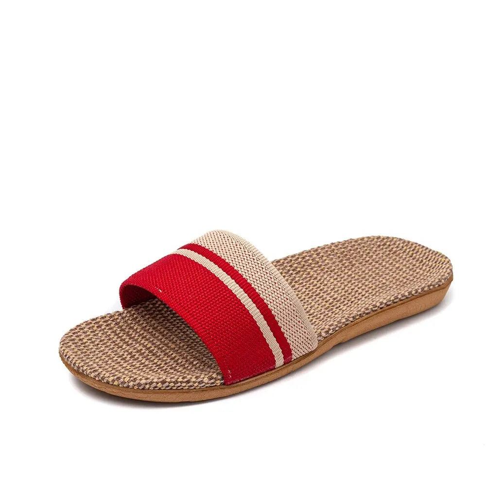 Lightweight Linen Slippers | Women's Non-Slip Indoor Footwear - 8