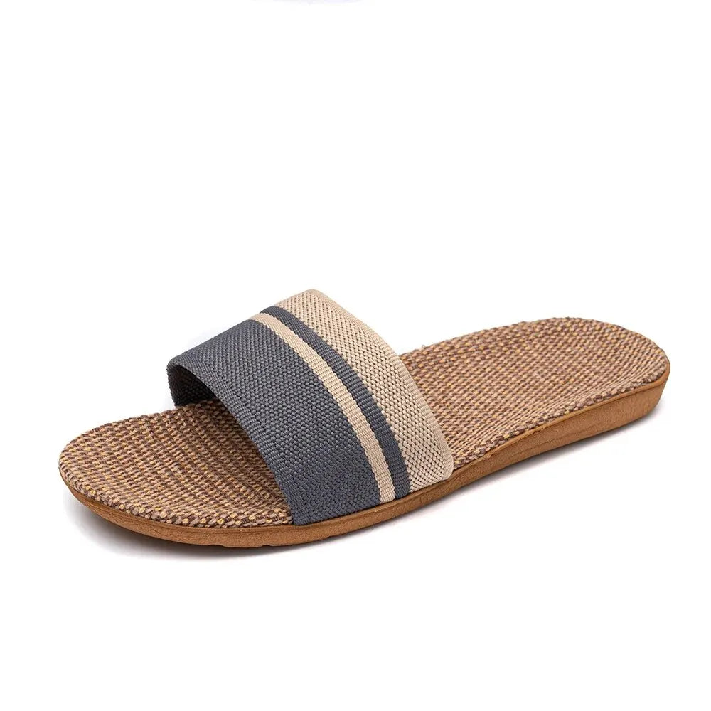 Lightweight Linen Slippers | Women's Non-Slip Indoor Footwear - 9