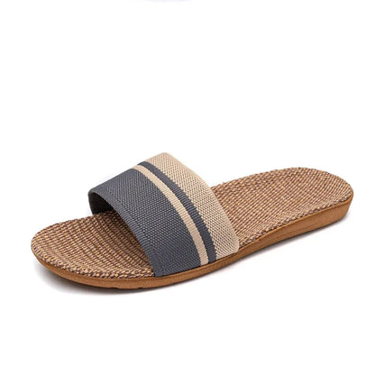 Lightweight Linen Slippers | Women's Non-Slip Indoor Footwear - 9